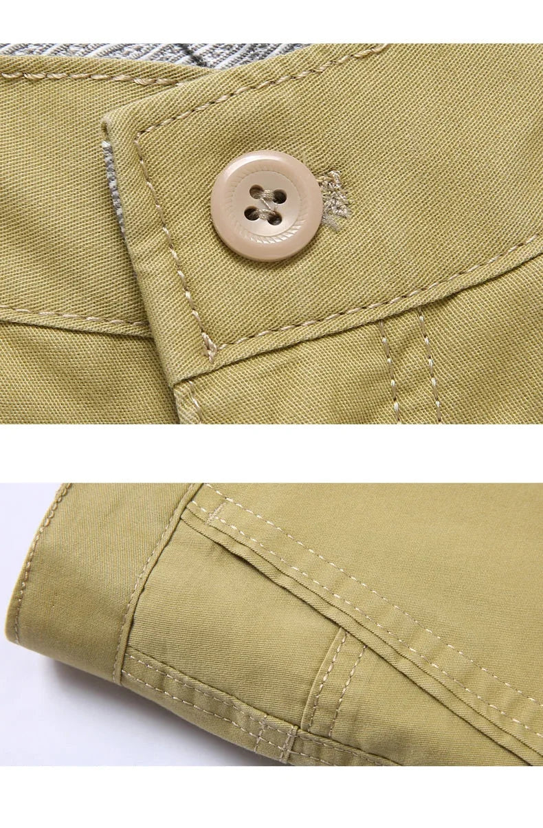 Men's Summer Thin Casual Suit Pants Autumn Thick 100% Cotton Stretch Classic Business Fashion Trousers Male Brand Clothes GOZBKF