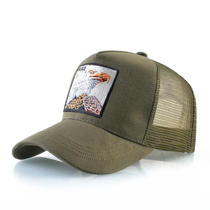 Camouflage Baseball Cap With Embroidery Eagle Patch Four Seasons Snapback Visor Hat For Men Fashion Hip Hop Trucker Cap Women