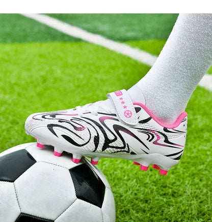 New Kids Soccer Shoes Original Football Shoes Boy Girl Indoor Professional Football Field Boots Society Cleats Non Slip Sneakers