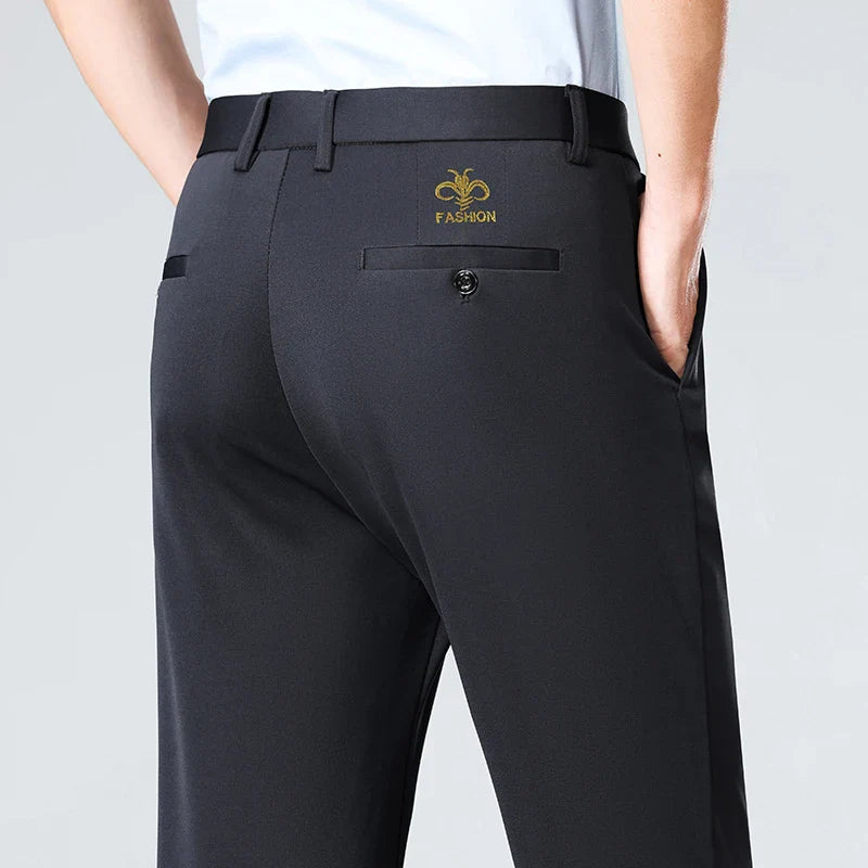 Four Season Men's Business Casual Pants Spring Summer Stretch Trousers Office Suit Pants Men Formal Pants Breathable Comfortable