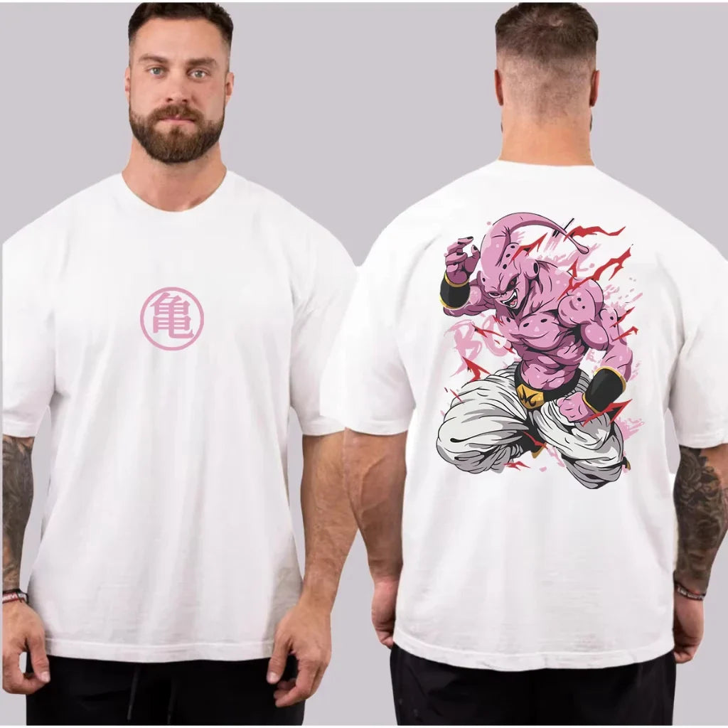 Printed T-shirt Men's Summer New Hip Hop Trend Versatile Fitness Training Large Loose Casual Top