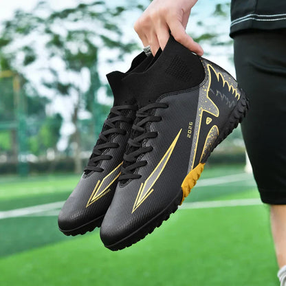 New Men Soccer Shoes High-quality Indoor Football Boots Sports Shoes Futsal High Ankle Non-Slip Outdoor Ultralight Non-Slip