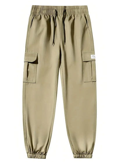 Men's Cargo Pants Sweatpants Outdoor Bunched Long Trousers  Casual Autumn Multi-Pocket Durable Workwear Male Trousers