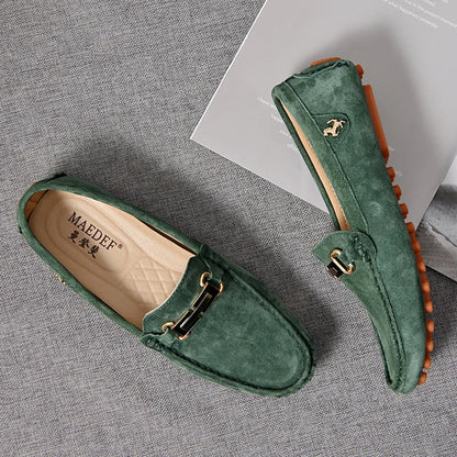 Men Fashion Luxury Leisure Leather Loafers Shoes Slip on Soft Comfortable Non-slip Driving for Men
