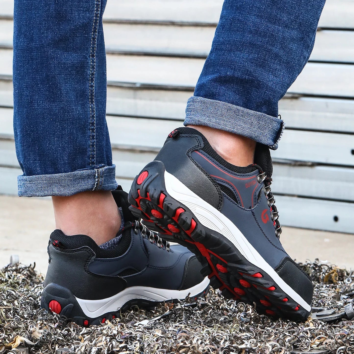 Men's work shoes hiking series for all four seasons with low top