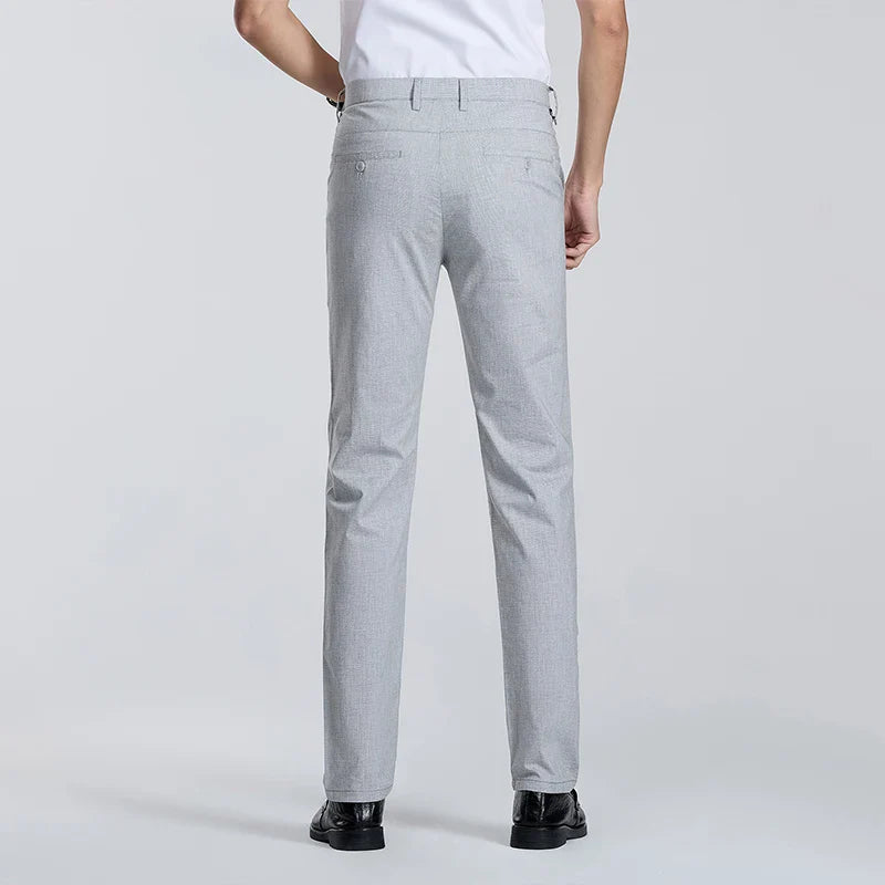 Men's Casual Trousers 2026 New Loose Fit Linen-Blend Straight Leg Pants Breathable Lightweight Comfort