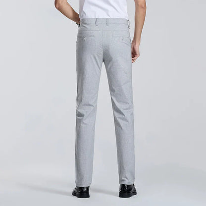 Men's Casual Trousers 2026 New Loose Fit Linen-Blend Straight Leg Pants Breathable Lightweight Comfort
