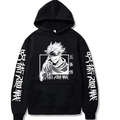 Latest anime printed hoodie spell battle hoodie Harajuku autumn and winter streetwear tiger cane Yuren casual hoodie