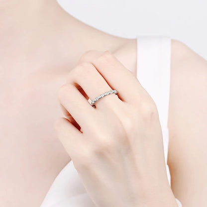 Full Moissanite Ring 925 Sterling Silver with 18K Gold Plated Diamond Engagement Wedding Bridal Band Jewelry For Women