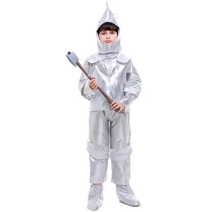 Halloween Cosplay Tin Man Costume Parent-children Clothing Adult Male Iron Man Costume Wizard of Oz Performance Stage Costumes