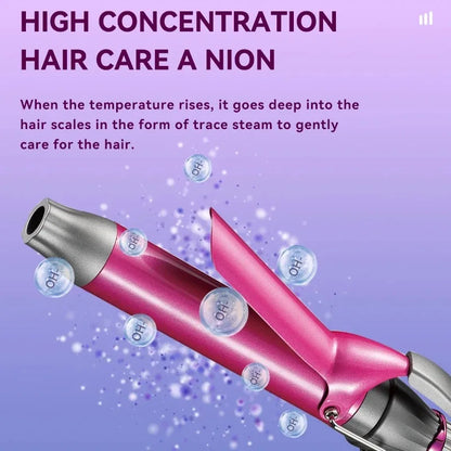 Ceramic Curling Iron 1 Barrel Hair Curler for Hair Rotating Produces Classic Curls for Use on Short Medium and Long Hair
