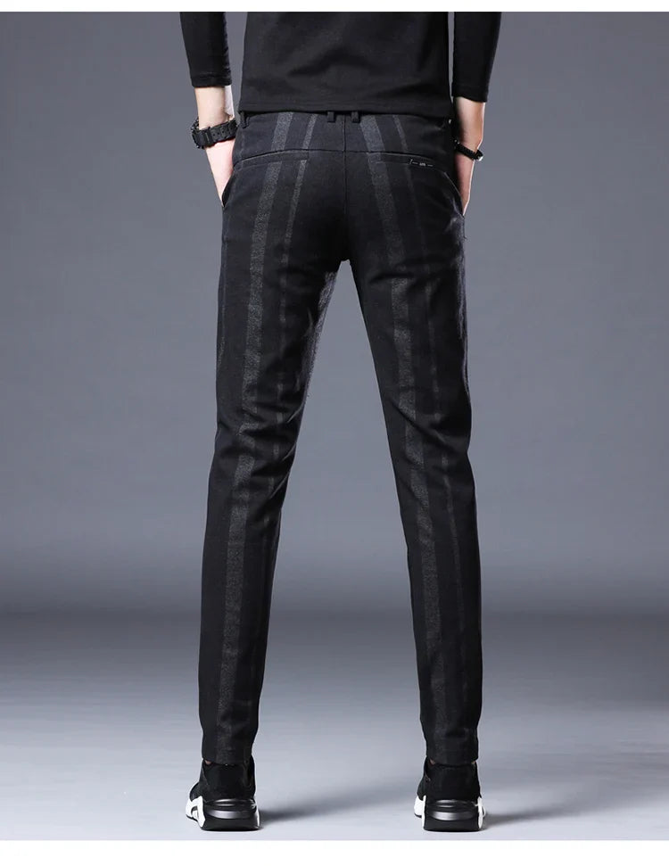 Business Casual Pants Men Slim Fit Fashionable Outdoor Elastic Breathable Sports Pants Formal Fashion Korean Clothes Trousers