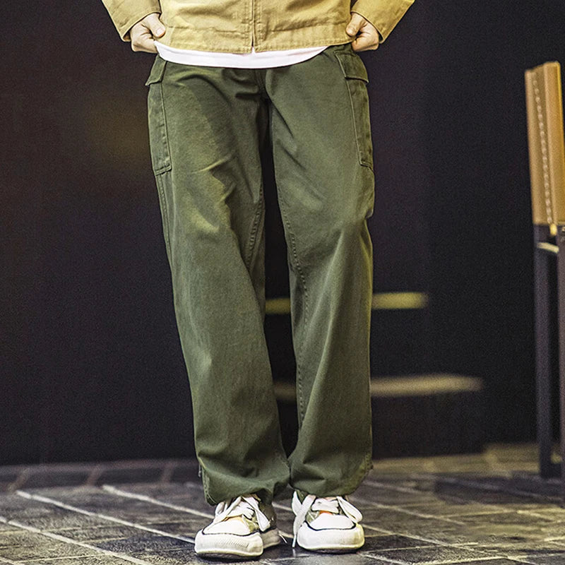 Vintage M51 multi-pocket tactical pants, men's pure cotton cargo pants, outdoor casual long pants for spring, autumn and winter