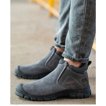 New Insulation 6KV Safety Shoes Men-Anti-Smash,Anti-Pierce Scald-Proof Welding Boots, Indestructible Work Boots for Men, Durable