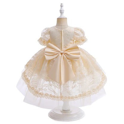 Summer Flower Bridesmaids Party Girls Dress Elegant Birthday Wedding Prom Princess Dresses Girl Pageant Baptism Evening Costumes