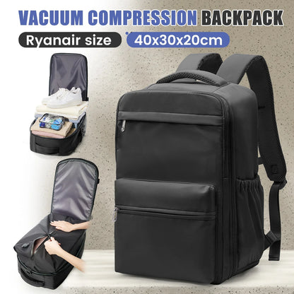 Travel Backpack Vacuum Compression Backpack with Pump,  Wizzair Cabin Bag 15.6" Laptop Travel Bag，Storage Bag