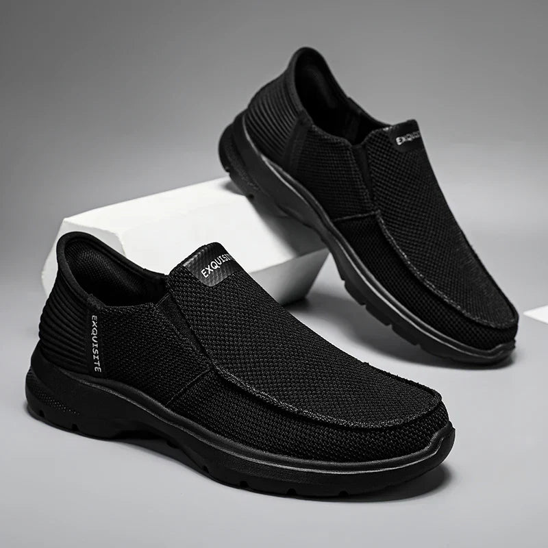 New Summer Breathable Canvas Shoes Men Loafers Slip On Sneakers Fashion Casual Men Shoes Lightweight Flats Men Driving