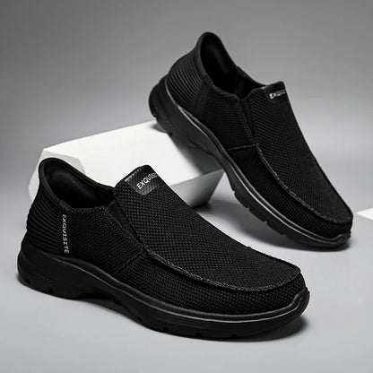 New Summer Breathable Canvas Shoes Men Loafers Slip On Sneakers Fashion Casual Men Shoes Lightweight Flats Men Driving