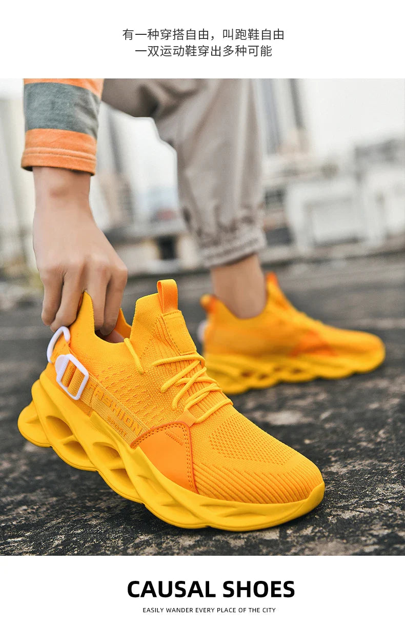 Tênis Masculino de Malha Respirável Casual Sapatos Masculinos Unissex Leve Macio Sola Grossa Buraco Sapatos de Casal Tênis Atlético Sapatos Femininos
