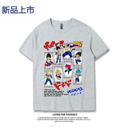 T-shirt Sun Wukong Vegeta Demon Buo Frisa Super Trendy Versatile Summer Short Sleeve Men's Fashion Top