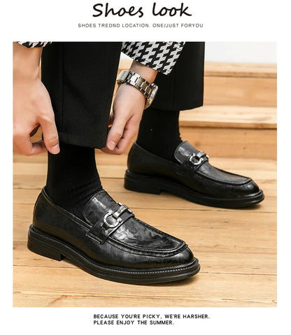 Classic Men's Dress Shoes Formal Oxford Leather Shoes For Men High Quality Casual Business Shoes Man Social Leather Loafer Male