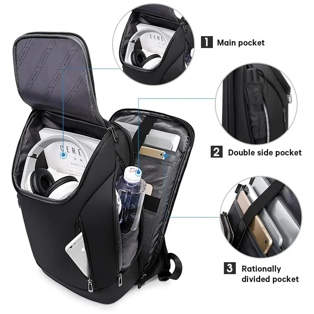 Business Backpacks Laptop 15.6 inch Multifunctional WaterProof Big Capacity Daily Work Male Backpack School Bag Mochila