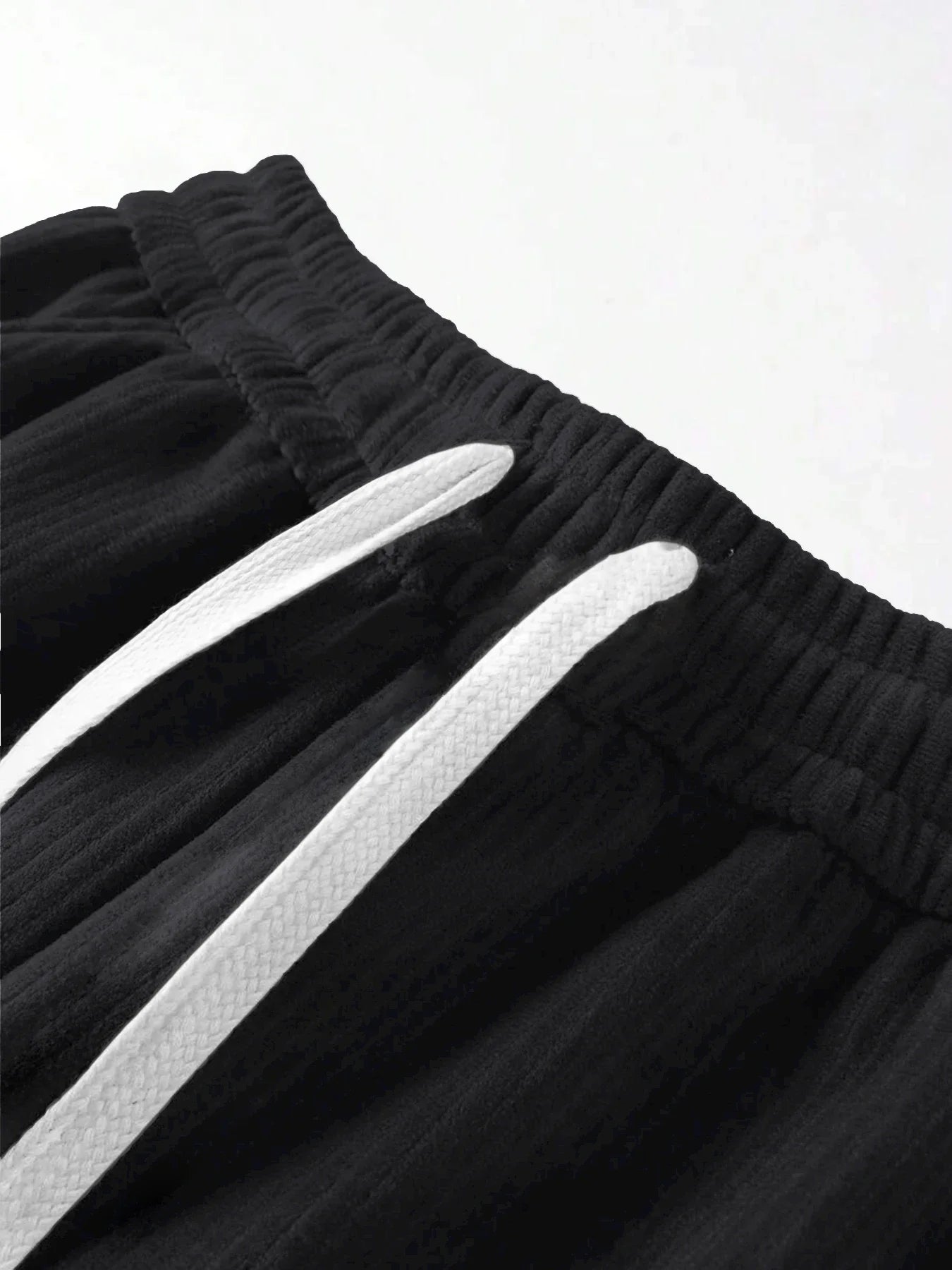 Men's spring autumn Corduroy Sweatpants  Drawstring Straight Loose Track Pants Casual Thermal Trousers for Daily wear