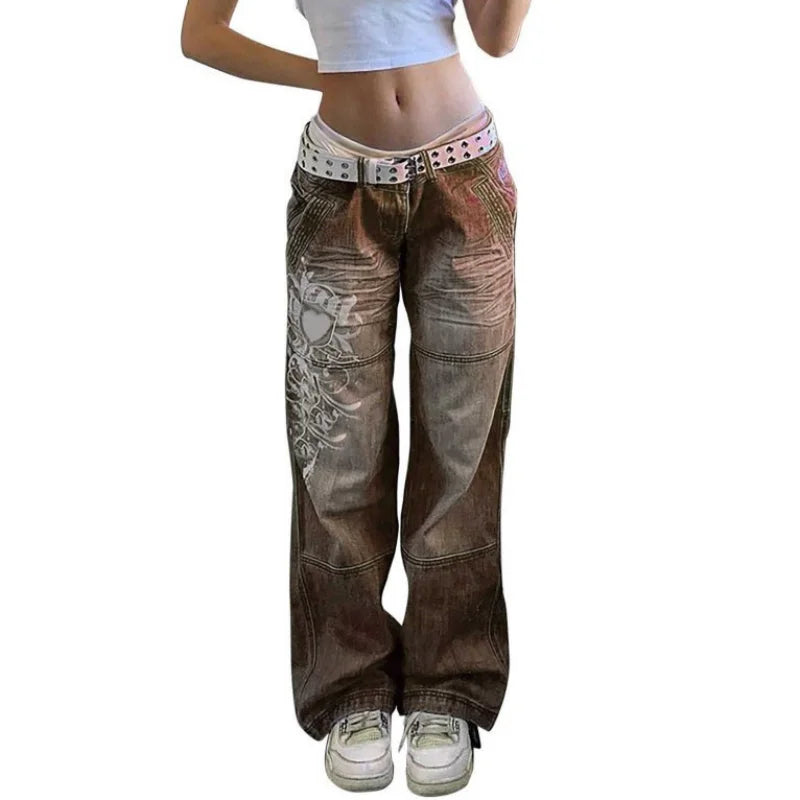 Women's clothing, irregular printed loose pants