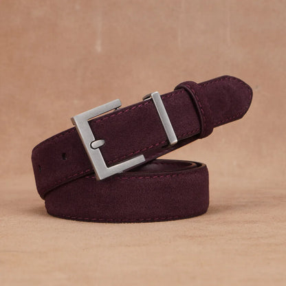 New Luxury Double Genuine Leather Belt for Women Jeans Casual Dress Square Alloy Buckle Ladies Trendy Belts Fashion Waistband