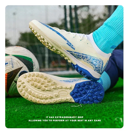 New Men Football Boots Match Indoor Breathable Ultralight Grass Cleats Soccer Shoes Long Spikes Sneakers Training Drop Shipping