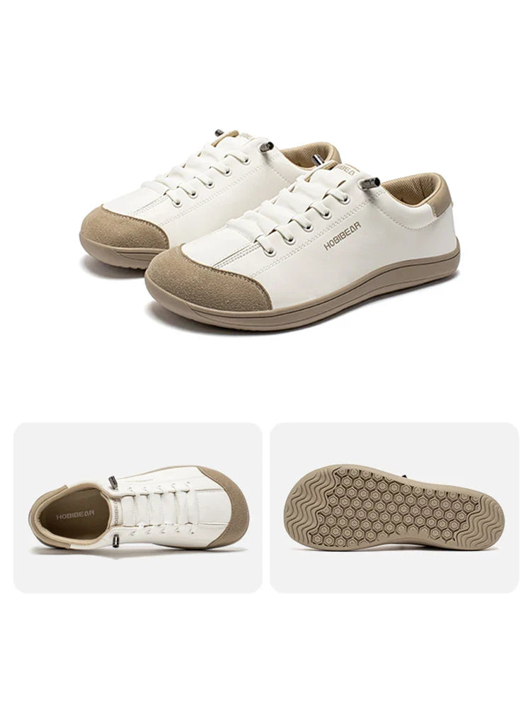 Barefoot Shoes Unisex Wide Toe Artificial Leather Sneakers Zero Drop Slip On Outdoor Lightweight Comfortable Shoes