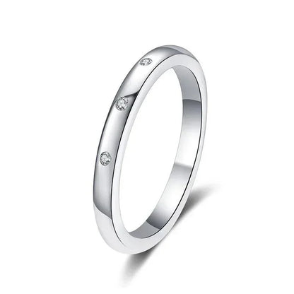 Moissanite Ring for Women S925 Solid Silver with White Gold Plated Diamond Wedding Bridal Band Luxury Jewelry Gift