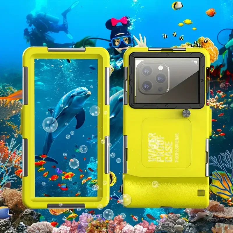 Multi-functional, durable, waterproof, 15m/50ft, universal 6.9 inch waterproof phone case, IP68, professional diving photography
