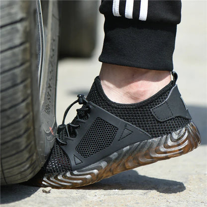 Safety Shoes Men With Steel Toe Cap Anti-smash Men Work Shoes Sneakers Light Puncture-Proof Indestructible Anti-smash Shoes