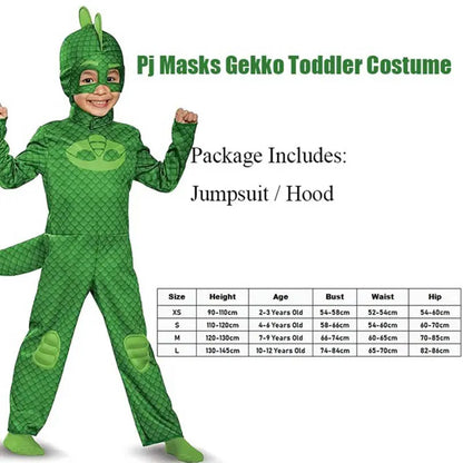 cosplay Blue Pajama Boys Girls Anime Hero Costume with Mask Cosplay Clothe Suit Child Halloween costume Birthday Party Kids Gift