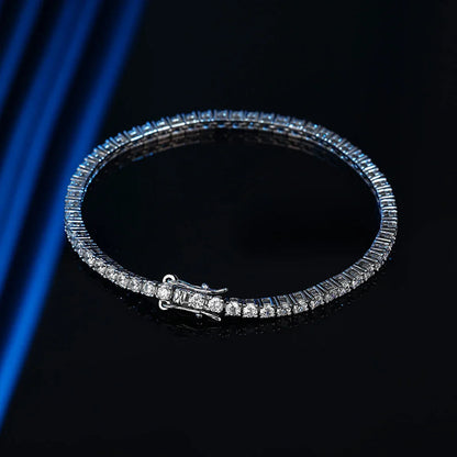each 0.06ct 2.5mm Full Moissanite Diamond Tennis bracelet For Women S925 Silver Chain Party Sparkling Fine Jewelry Gift