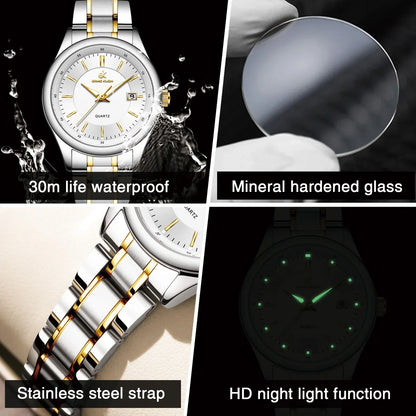 Women‘s Watches Simple Luxury Fashion Elegant Female Wristwatch Waterproof Luminous Date Exquisite Gift for Girl