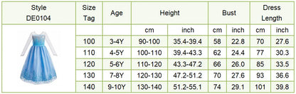 2025 Kid Elsa Anna Costume Girl Birthday Floral Dress Children Snow Queen Performance Fantasy Princess Evening Halloween Costume