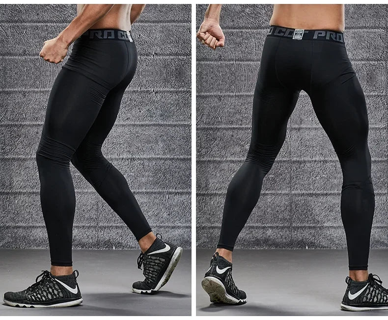 Men's Compression Pants for Running Cycling Basketball Soccer Elasticity Sweatpants Fitness Tights Legging Trousers Rash Guard