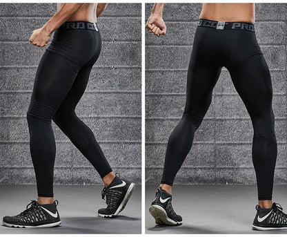 Men's Compression Pants for Running Cycling Basketball Soccer Elasticity Sweatpants Fitness Tights Legging Trousers Rash Guard