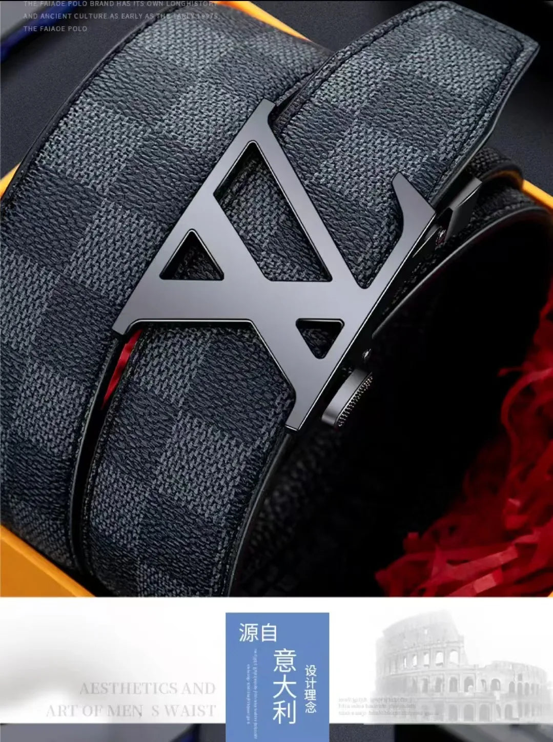 2026 Top Grain Leather Genuine Leather Belt Automatic Buckle High Quality For Business Casual Plaid Pants
