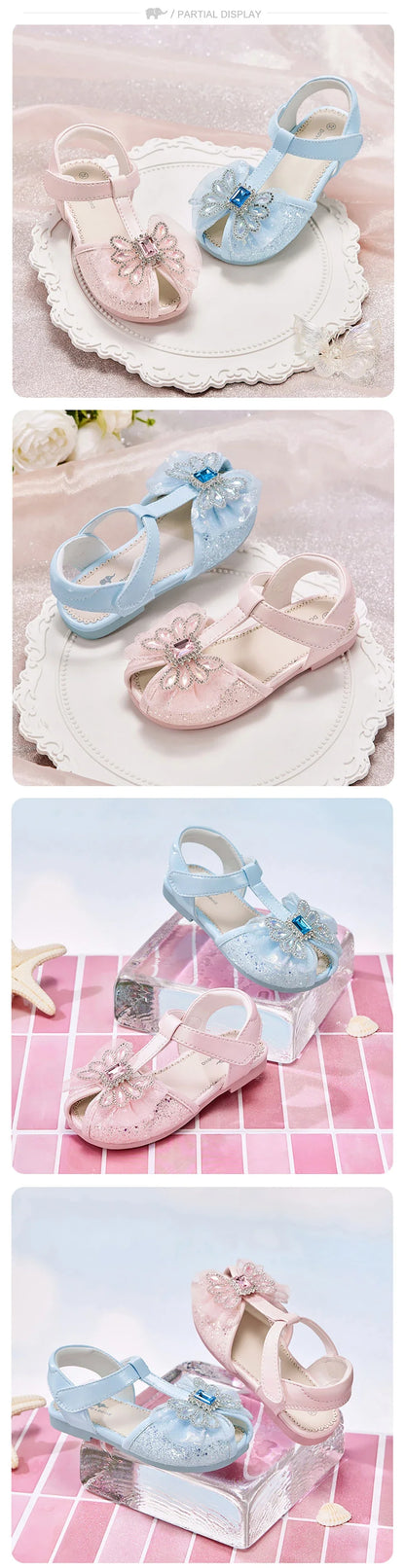 Girls Sandals Summer Children Soft Cool Shoes Fashion Crystal Princess Sweet Party Non-slip Outdoors Sandal DB2261153