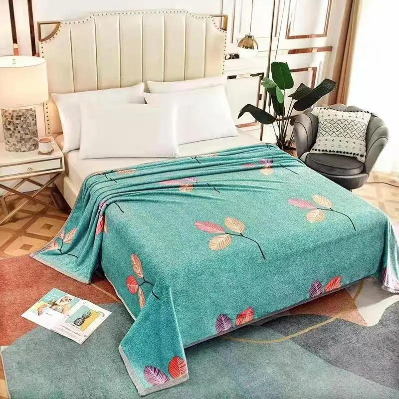Thickened Velvet Blanket Children Single Double Person Fleece Coral Velvet Blanket Retail Coral Fleece Blanket Velvet Throw B...
