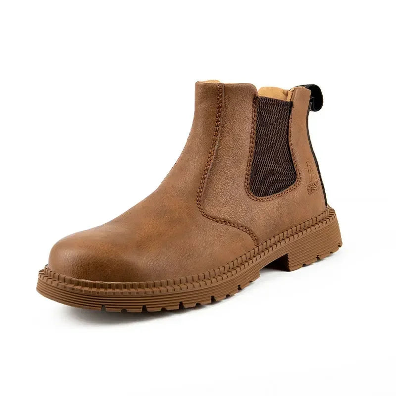 Anti Smashing Anti Piercing Steel Toe Boots Combat Anti Splashing Anti Slip Oil Wear Resistant Durable Labor Protection Shoes