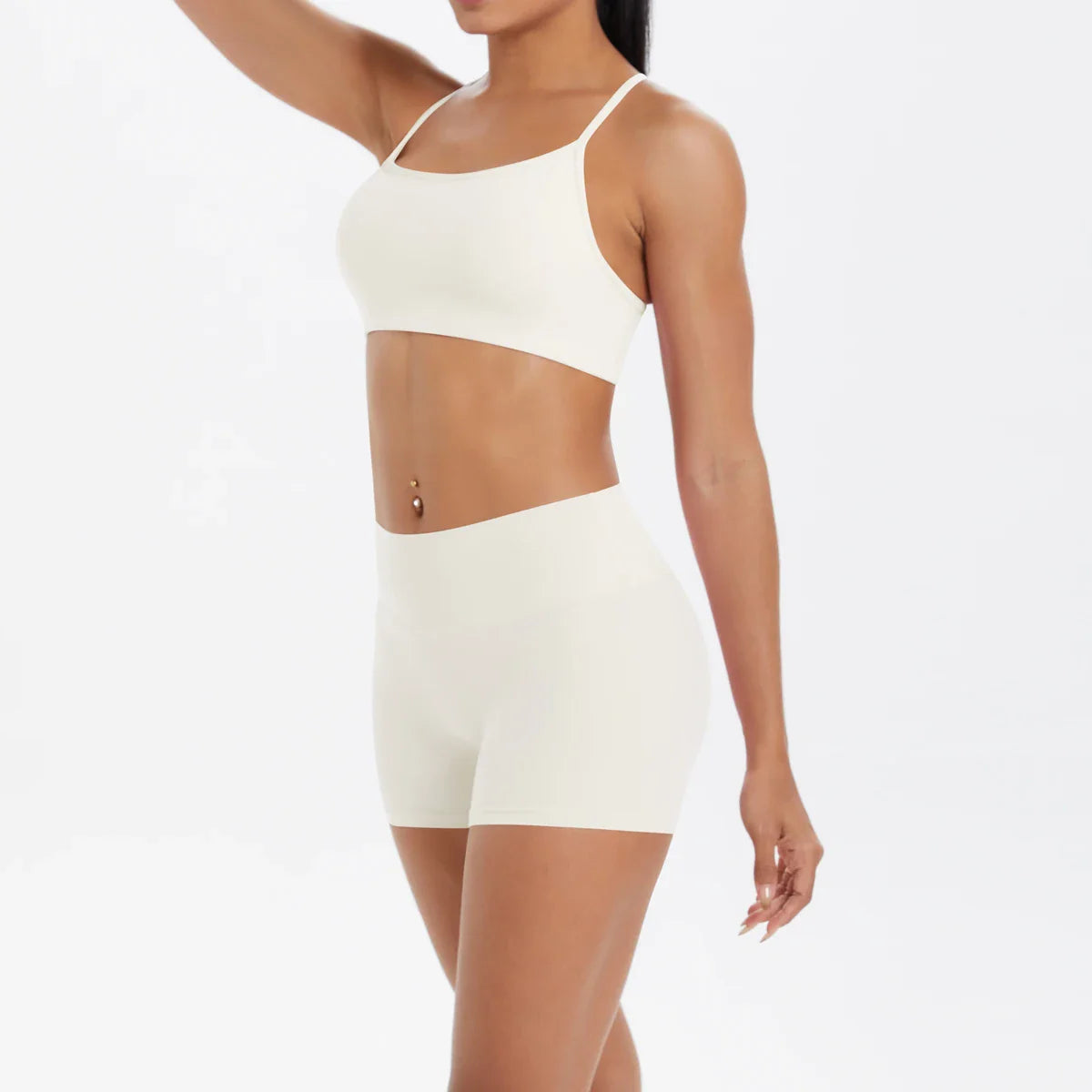 2PCS Yoga Clothes  Halter Yoga Top Set Fitness Gym Suit Crossover Back Sports Underwear Workout Gym Shorts Fitness High Waist