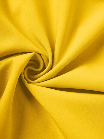 Women's Spring Summer Bright Yellow High Waist Large Bow Detail Flared Midi Skirt Elegant Casual Office Style