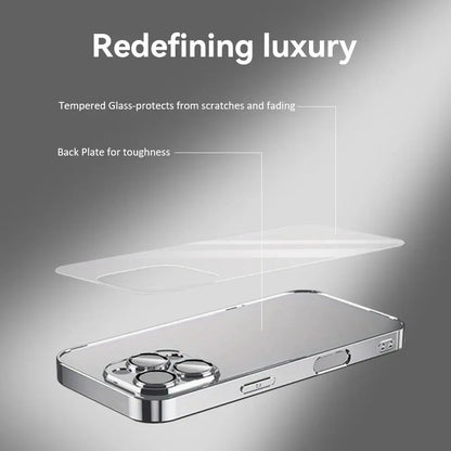 Phone Case For IPhone 17 16 15 14 13 12 Pro Max Plus Electroplated Metal Bumper Shockproof Case