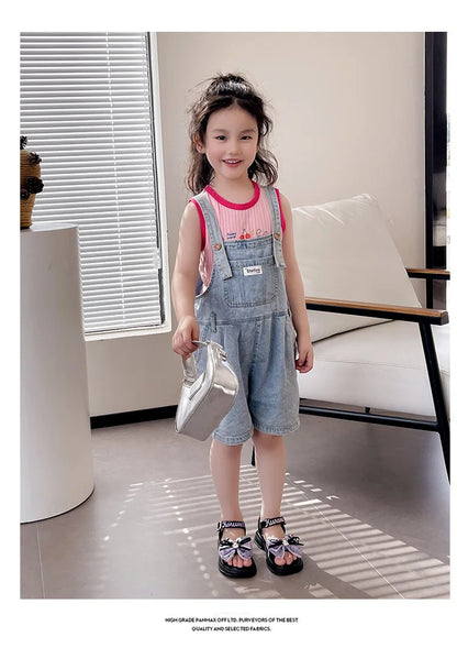 Kids'Sandals Kuromi PU Leather Bow Flat Spring Shoes For Girls Anti-slip Soft Thick Bottom White Black Shoes Size 25-36