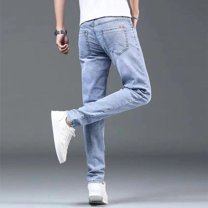 Luxury Summer Designer Korean Classic Streetwear Cowboy Pants for Men Fashionable and Comfortable Boyfriend Skinny Jeans Men