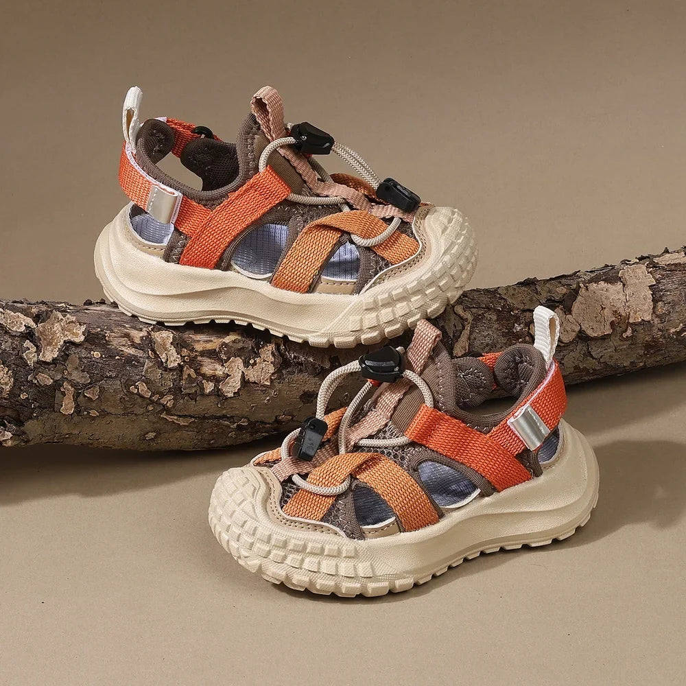 New Summer Children Sandals For Boys Breathable Kids Sport Shoes Soft Sole Fashion Toddler Boys Beach Sandals EU 21-30